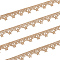 Star Polyester Lace Trim Ribbon, Clothes Accessories, BurlyWood, 7/8 inch(22.5mm)