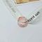 1Pc Tartan Pattern Acrylic Finger Rings for Women, Light Coral, Inner Diameter: 19mm
