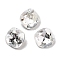 K9 Glass, Imitation Czech Rhinestone, Suqare, Silver Shade, 6x6x3mm