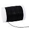 Waxed Polyester Cord, Round, Black, 0.5mm, about 131.23 Yards(120m)/Roll
