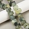 Natural Prehnite Beads Strands, Faceted, Nuggets, 12~13x16~19x12~14mm, Hole: 0.9mm, about 29~31pcs/strand, 14.37~15.28''(36.5~38.8cm)