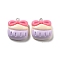 Opaque Resin Pendants, Cartoon Charms, Food, 22.5x20x8.5mm, Hole: 2mm