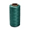 260M Waxed Polyester Cords, Flat, Dark Cyan, 0.8x0.3mm, about 284.34 Yards(260m)/Roll