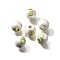 Printed Natural Wood, Pearlized, Carnival Series, Crown, 15.5x14.5mm, Hole: 4.5mm