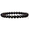 Natural Golden Sheen Obsidian Stone Round Beaded Stretch Bracelet,