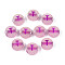 Luminous Frosted Acrylic Beads, Electroplated, Flat Round with Letter, Glow in the Dark, Letter T, 10x5mm, Hole: 2mm, about 1390pcs/500g