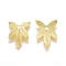 Autumn Theme Brass Filigree Pendants, Maple Leaf Charms, Raw(Unplated), 14.5x11x1mm, Hole: 1.4mm