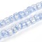 Luminous Handmade Silver Foil Glass Beads Strands, Rondelle, Glow in the Dark, Cornflower Blue, 7~8.5x4.5~6.5mm, Hole: 1~1.5mm, about 80pcs/strand, 16.34 inch(41.5cm)