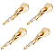 5Pcs Brass Pave Clear Cubic Zirconia Hook Clasps, Nickel Free, Heart, Real 18K Gold Plated, 29mm long, Clasps: 27x7x3mm, Hole: 1.2mm, Heart: 15x7x5mm, Hole: 1.6mm