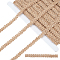 20M Braided Burlap Ribbon, Hessian Ribbon, Jute Twine, for Jewelry Making and Home Decoration, BurlyWood, 3/8 inch(11mm)
