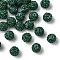 30Pcs Pave Disco Ball Beads, Polymer Clay Rhinestone Beads, Round, Emerald, PP13(1.9~2mm), 6 Rows Rhinestone, 10mm, Hole: 1.5mm