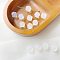 10Pcs Transparent Acrylic Beads, with Glitter Powder, Flower, 10mm