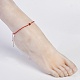 Cavigliere intrecciate con filo di nylon AJEW-AN00266-M-5