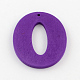 Dyed Wood Number Pendants WOOD-Q018-65A-3