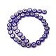 Chapelets de perles rondes de chalumeau manuelles de mauvais œil LAMP-L058-10mm-22-2
