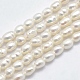 Brins de perles de culture d'eau douce naturelles PEAR-F007-83-1