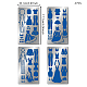 Fingerinspire stencil per fustelle in acciaio inossidabile da 4 pz 4 stile DIY-FG0002-19-4