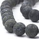 Perles en pierre de serpentine naturelle / dentelle verte X-G-T106-082-2