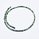 Brins de perles turquoises africaines naturelles (jaspe) G-E444-49-4mm-2