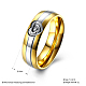 Regalos de san valentín corazón anillos de pareja de acero titanio para hombres RJEW-BB16469-9-3