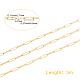CREATCABIN 1 Box 10 Feet Paperclip Links Chains Real 14K Gold Plated Oval Soldered Drawn Elongated Brass Extender Necklace Cable Chain for DIY Jewelry Making Bracelets Choker Crafts Findings KK-CN0001-60-2