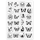 Timbri trasparenti Craspire a forma di farfalla per la realizzazione di cartoline DIY-WH0167-57-0259-8