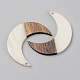 Opaque Resin & Walnut Wood Pendants RESI-S389-056A-C04-2