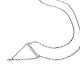 Tinysand トライアングル デザイン 925 スターリング シルバー キュービック ジルコニア ペンダント ネックレス  銀  16.9インチ TS-N324-S-3