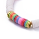 Handgemachte Polymer Clay heishi Perlen Stretch Armbänder BJEW-JB05091-04-2