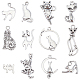 Sunnyclue 96 pièces 12 styles pendentifs chaton en alliage de style tibétain FIND-SC0007-17-1