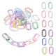 220 шт. 11 цвета прозрачные акриловые соединительные кольца OACR-PH0001-61-1
