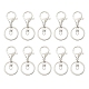 10 Stück geteilte Schlüsselringe aus Legierung KK-YW0002-01P-1