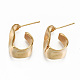 Brass Half Hoop Earrings X-KK-S356-149G-NF-2