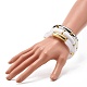 Chunky Curved Tube Beads Stretch Bracelets Set for Girl Women BJEW-JB06949-9