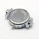 Volti di orologi rotondi teste di orologi del rhinestone della lega piane WACH-D014-04-2
