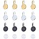 PandaHall 30 sets Brass Lever Back Hoop Bezel Earring Components with Glass Cabochons (Round Tray: 16mm KK-PH0034-35-1