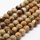 Chapelets de perles en jaspe avec images naturelles G-G736-27-10mm-1