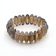 Natürlichen grauen Achat-Edelstein Perlen Stretch-Armbänder BJEW-J121-14-1