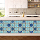 CHGCRAFT 36PCS Vintage Blue Peel and Stick Tile Stickers 4x4 inch Wall Stickers Waterproof Detachable PVC Wall Tile Stickers Decorative Stickers for Kitchen Washroom Bedroom Wall Table Office DIY-WH0454-004-5