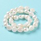 Fili di perle di perle d'acqua dolce coltivate naturali PEAR-Z002-08-3