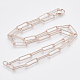 Fabricación de collar de cadena de clip de papel con textura de latón MAK-S072-01A-RG-2
