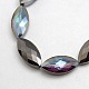 Faceted Electroplate Crystal Glass Horse Eye Beads X-EGLA-F071-M-3