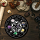 CREATCABIN Wheel of the Year Sign Pagan Decor Wicca Calendar Wiccan Holidays Altar Pendulum Board Witch Stand Moon Phase Engraved Plaque Spiritual Wooden Supplies Tools for Christmas Black 7.9 Inch DIY-WH0433-007-5