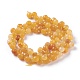 Chapelets de perles en jade topaze naturelle G-H243-12-2
