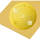BENECREAT 100pcs Planet Gold Foil Certificate Seals DIY-WH0211-195-4