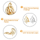 DICOSMETIC 16Pcs 2 Colors Brass Clip-on Earring Findings KK-DC0002-23-4