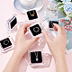 FINGERINSPIRE 6 pcs Acrylic Ring Box with Velvet 2.3x2.3inch Transparent Crystal Ring Gift Boxes with Magnetic Clasps for Wedding ODIS-WH0029-36-3