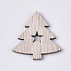 クリスマステーマレーザーカットの木の形  未完成の木製装飾  ウッドカボション  クリスマスツリー  パパイヤホイップ  25.5~27x21.5~26x2.5mm X-WOOD-T011-63-2