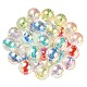 Placage uv perles acryliques irisées arc-en-ciel transparentes OACR-F004-01-1