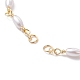 Plastic Imitation Pearl Oval Link Chain Bracelet Making AJEW-JB01150-41-2
